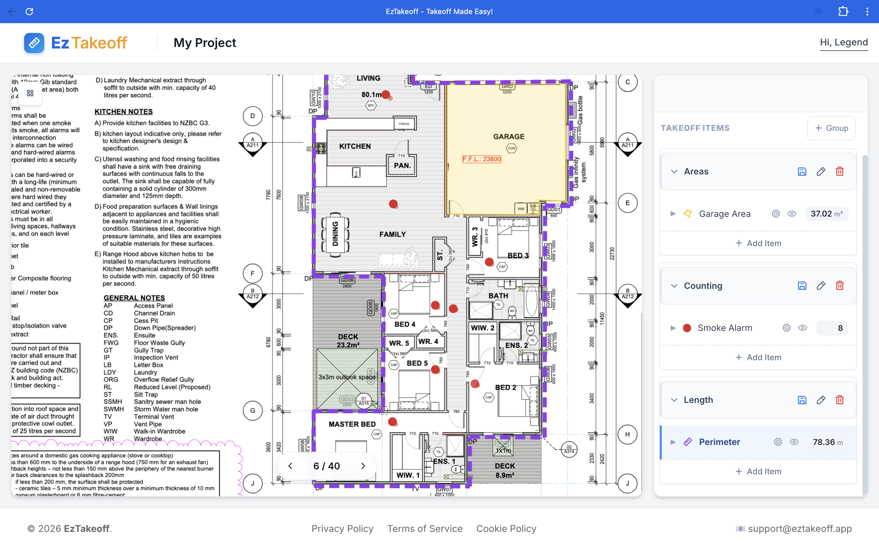 EzTakeoff shown as a browser-based estimating workspace for teams moving from desktop workflows